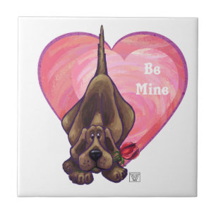 Azulejo El día de San Valentín de perro de Hound