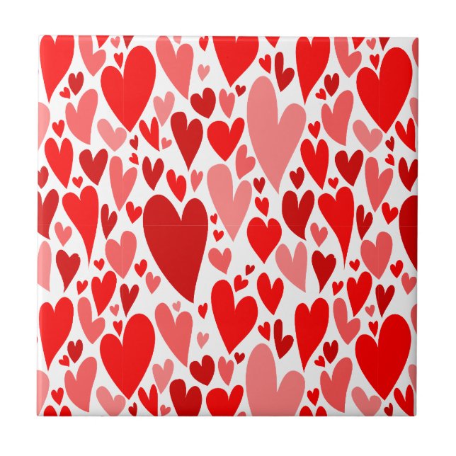 Azulejo El día de San Valentín Groovy y Romántico del Cora (Frente)