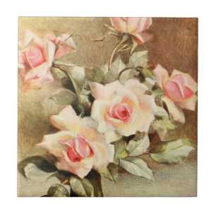 Azulejo El día de San Valentín vintage Amor Romance rosas