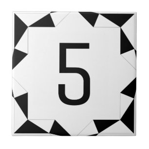 Azulejo El diamante talla blanco y negro