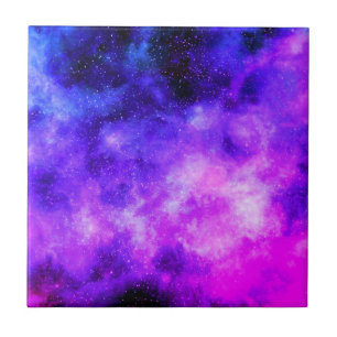 Azulejo El diseño mágico de la cerámica de galaxias