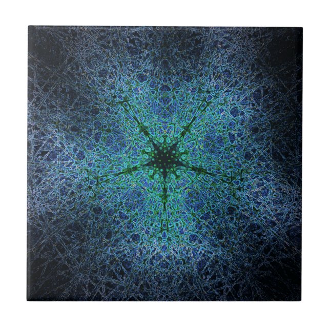 Azulejo El diseño mágico de la cerámica de galaxias (Frente)