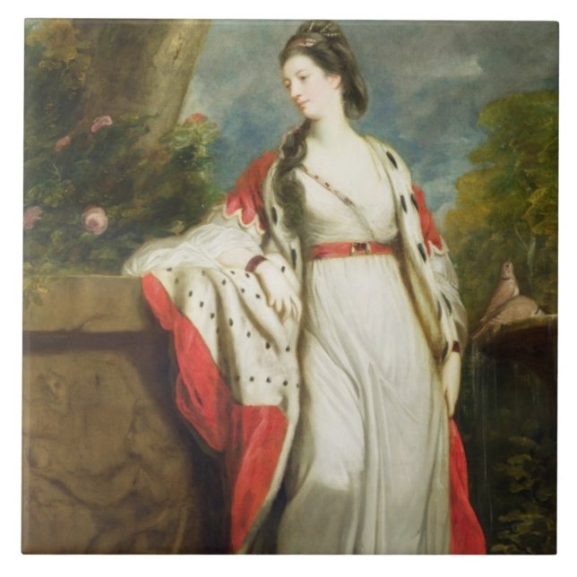 Azulejo El disparar contra de Elizabeth, duquesa de (Frente)
