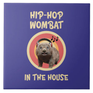 Azulejo El divertido hip-hop Wombat en la casa