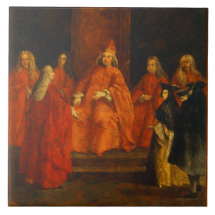 Azulejo El dux Grimani en su trono