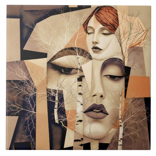 Azulejo El Eco de “Virelle” – Un Retrato Abstracto (Frente)