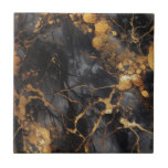 Azulejo El efecto de mármol negro y dorado de estilo lujos<br><div class="desc">Se puede añadir un toque de lujo a tu casa con estas baldosas de cerámica con efecto de mármol negro y dorado. El detalle ventilado intrincado y la elegante paleta de colores con toques de oro crean un diseño sofisticado e intemporal, perfecto para cualquier casa moderna y para añadir un...</div>