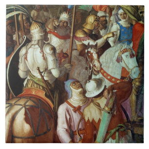 Azulejo El ejército sarraceno fuera de París, ANUNCIO