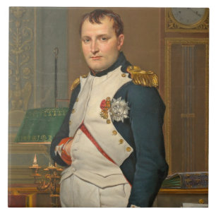Azulejo El emperador Napoleon en su estudio en el