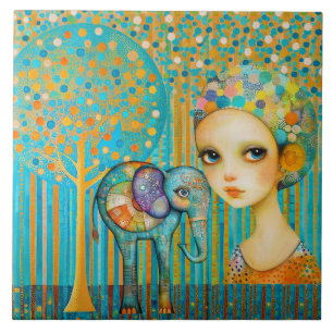 Azulejo El encanto del elefante