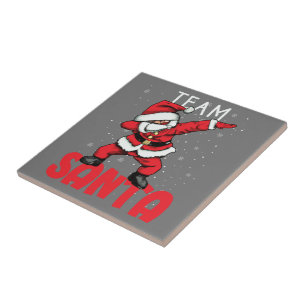 Azulejo El Equipo Santa Dabbing Santa En Los Navidades De