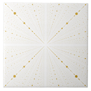 Azulejo El espacio del infinito puntea 2 - blanco y Oro
