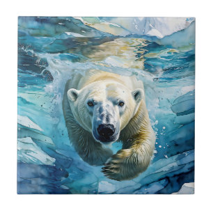 Azulejo El espejismo ártico: El monarca nadador