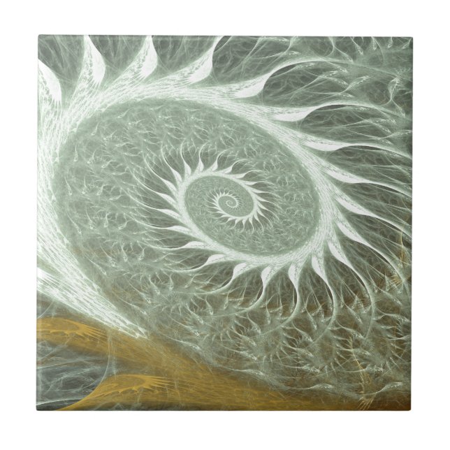 Azulejo El espiral cósmico - espiral de oro de la (Frente)