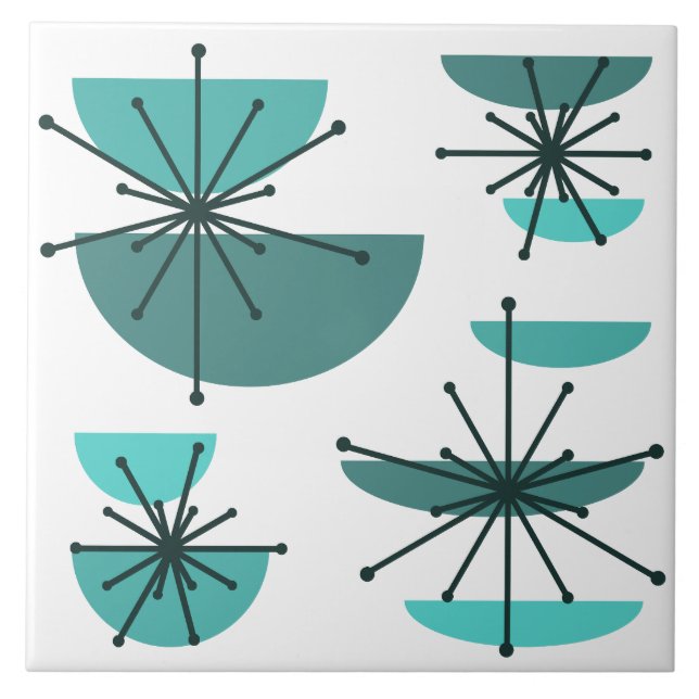 Azulejo El estallido de la turquesa en los bolos de arte d (Frente)