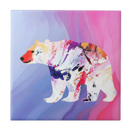 Azulejo El Explorador Ártico Pastel en Acuarela