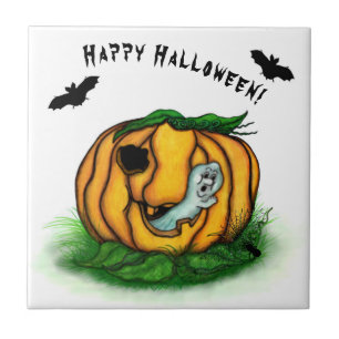 Azulejo El fantasma de Halloween , Bat , Ghost y Spider