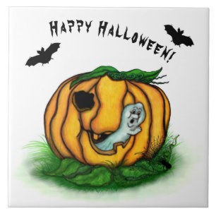Azulejo El fantasma de Halloween , Bat , Ghost y Spider