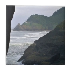 Azulejo El faro de cabeza de Heceta y los leones marinos, 