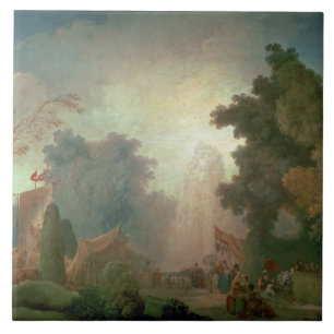 Azulejo El Fete en la Santo-Nube (aceite en lona) (para el