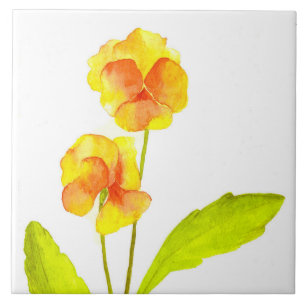 Azulejo "El Fiesta Pansy" sobre una tela cerámica (IV)