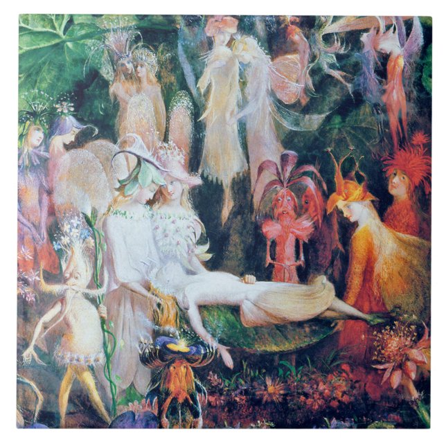 Azulejo El funeral de la hada, John Anster Fitzgerald (Frente)