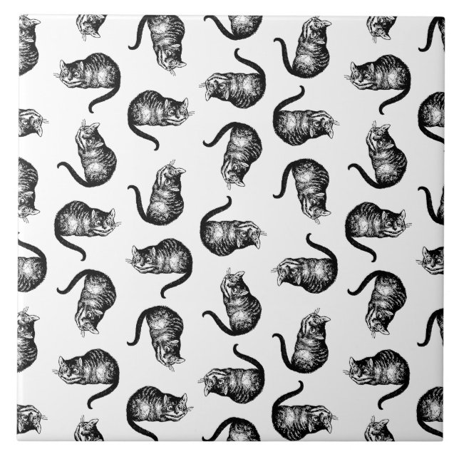 Azulejo El gato de Cheshire Alicia en el PERSONALIZADO de  (Frente)