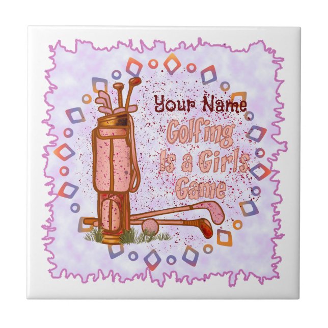 Azulejo El golf es un juego de Chicas (Frente)