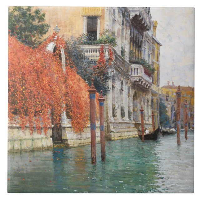 Azulejo El Gran Canal de Venecia (por Vincenzo Caprile) (Frente)