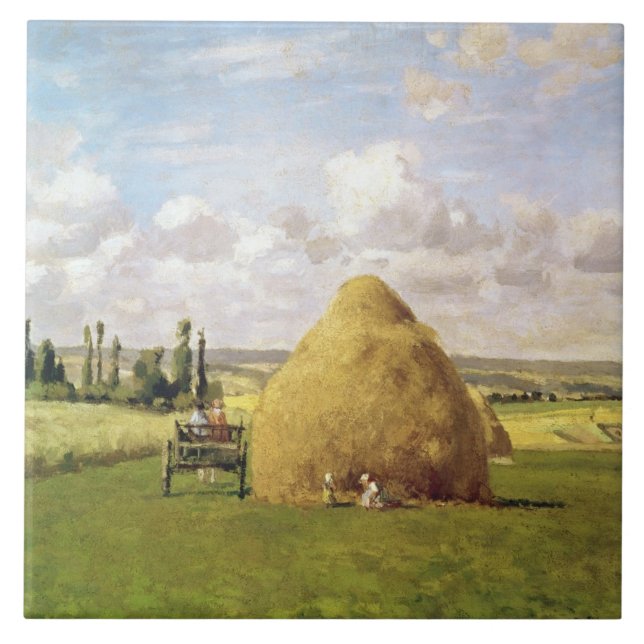 Azulejo El haystack, Pontoise, 1873 (Frente)
