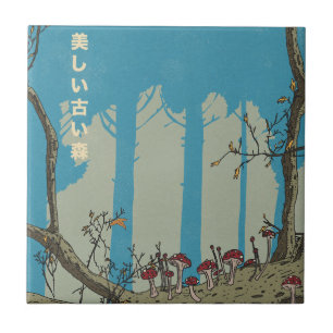 Azulejo El hermoso y antiguo bosque