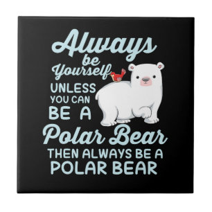 Azulejo El Hielo Cubierto Lleva Un Oso Polar