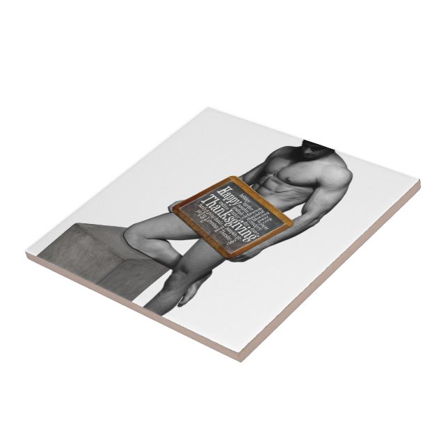 Azulejo El hombre del Día de Acción de Gracias de Slippery (Lado)