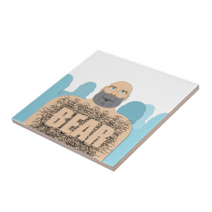 Azulejo El hombre oso calvo musculoso de SlipperyJoe carri