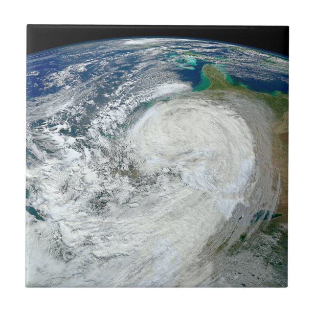 Azulejo El Huracán Sandy A Lo Largo De La Costa Este De Es (Frente)