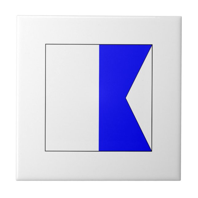 Azulejo El ICS señala A por medio de una bandera (Frente)