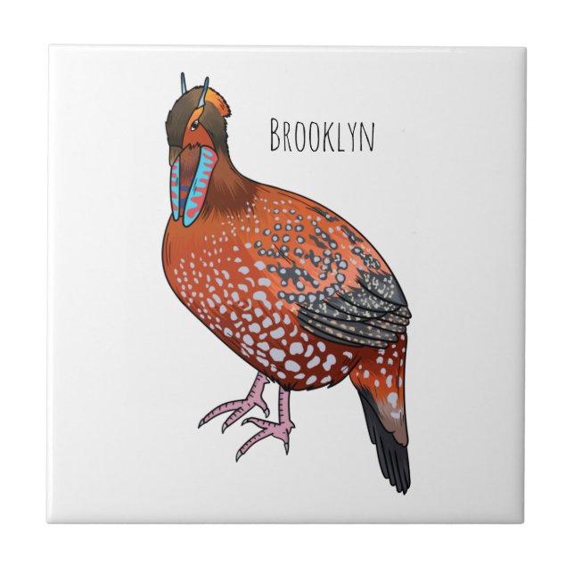 Azulejo El ilustracion de personalizado de aves de Cabot (Frente)