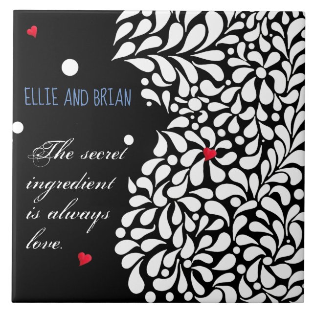 Azulejo El ingrediente secreto es el amor personalizado (Frente)