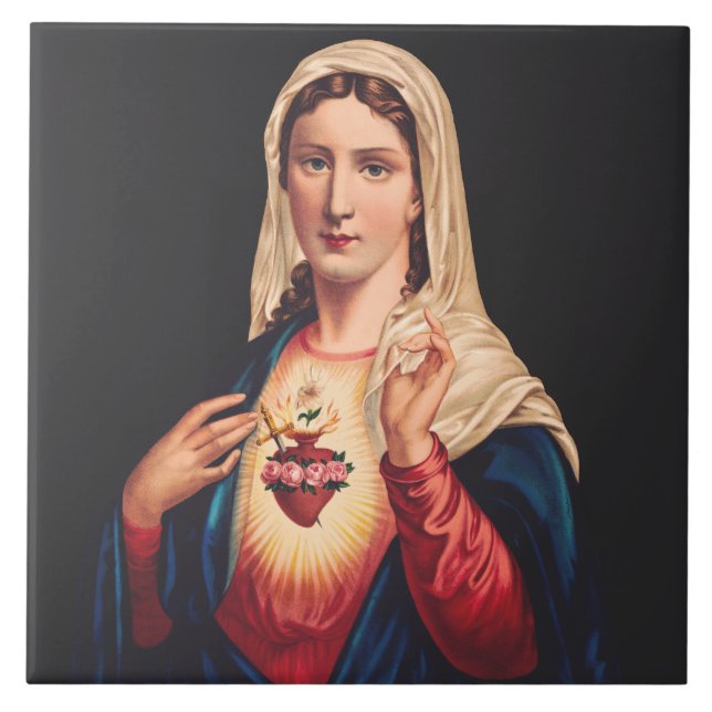Azulejo El Inmaculado Corazón de María (Frente)