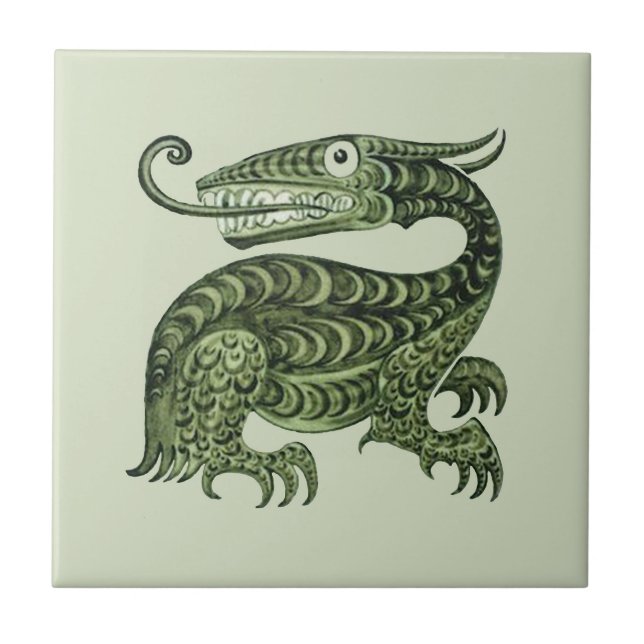 Azulejo El Jabberwock de William De Morgan (Frente)