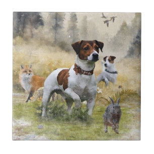Azulejo El Jack Russell Terrier, el arte