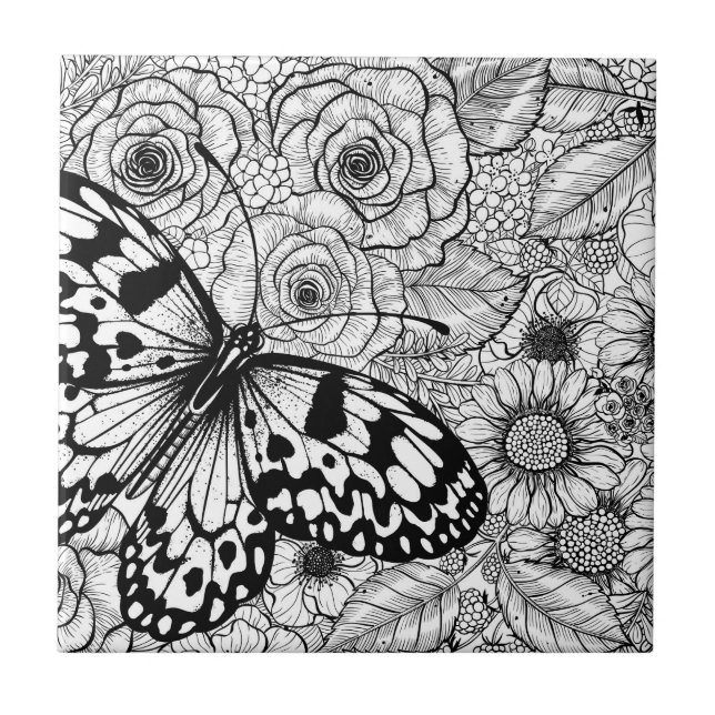 Azulejo El jardín de cometas de papel (Frente)