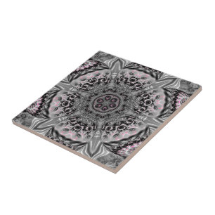 Azulejo El jardín fractal de plata