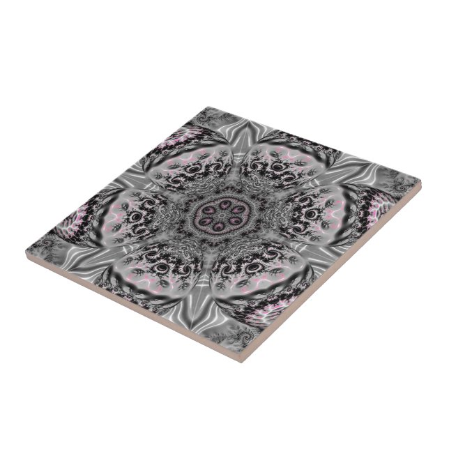 Azulejo El jardín fractal de plata (Lado)