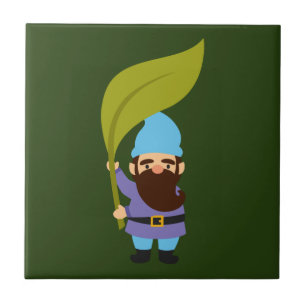 Azulejo El jardín lindo gnomes divertido