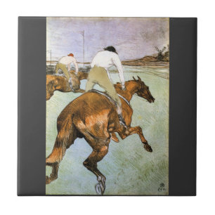 Azulejo El jinete 2 por Toulouse-Lautrec
