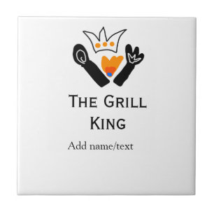 Azulejo El maestro de la parrilla agregue el nombre de la