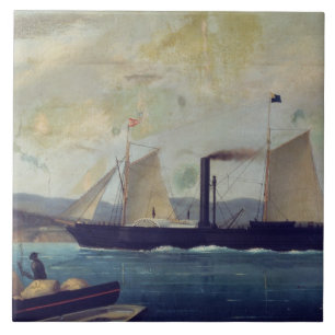 Azulejo El "Mallorcan", nave en el cual George Sand y Cho