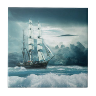 Azulejo El Mar Cruel - Barco a Vela