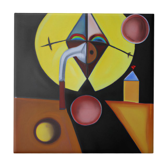 Azulejo El Médico de la peste - Pintura de petróleo (Frente)